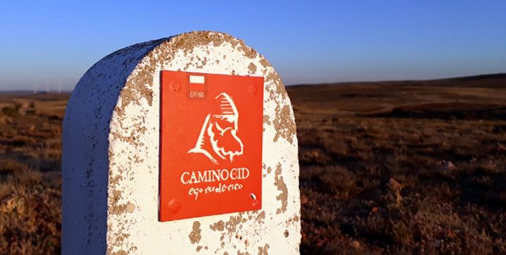 Una señal del intinerario.