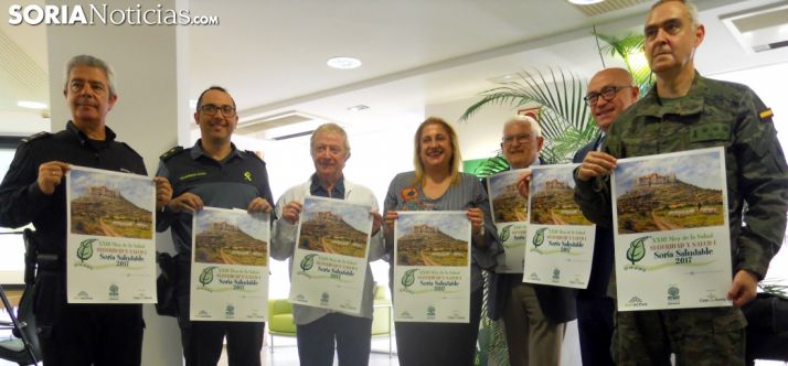 De izquierda a derecha, Carlos Carazo, Andrés Velarde, Rafael de la Rosa, Yolanda de Gregorio, Juan Manuel Ruiz Liso, Domingo Barca y Mauro Velasco./SN 