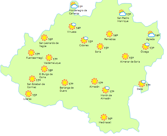 Bajan notablemente las máximas