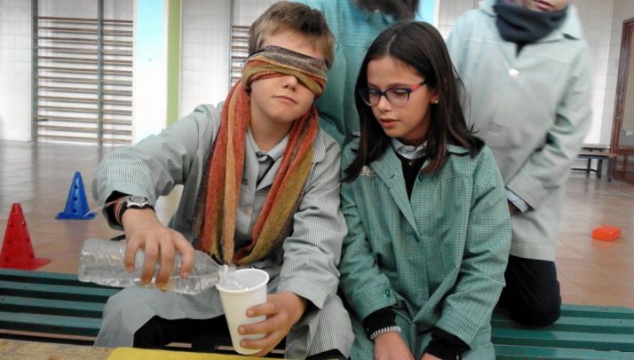 Escolares en la campaña./FRATER