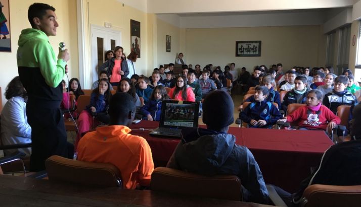 Una imagen de la charla en el colegio.