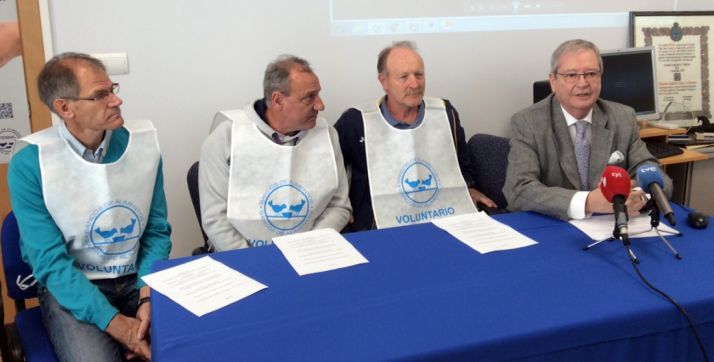 Antón (izda.), Cacho, Pascual y Crespo este jueves.