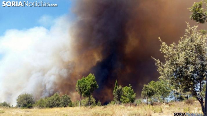 Una imagen de la humareda generada en aquel siniestro. /SN