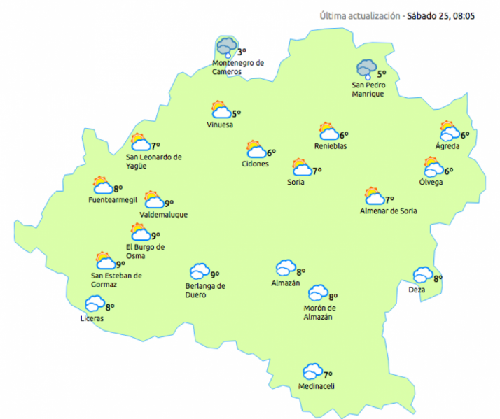 Previsión a las 15:00h. /eltiempo.es