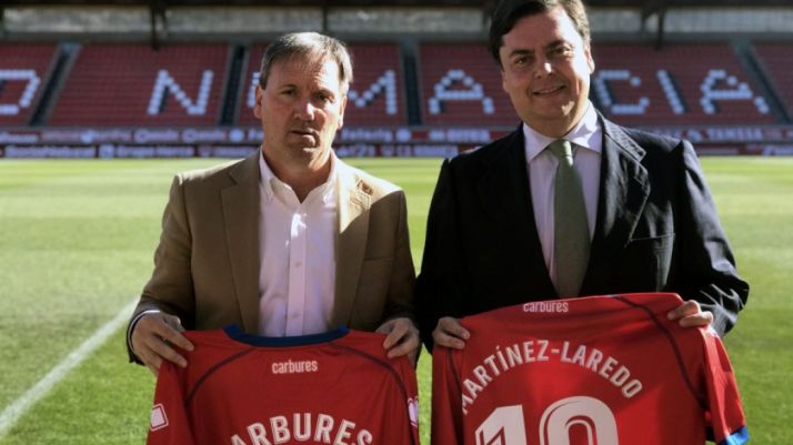 Rubio (izda.) y Martínez-Laredo este miércoles en Los Pajaritos. /CDN