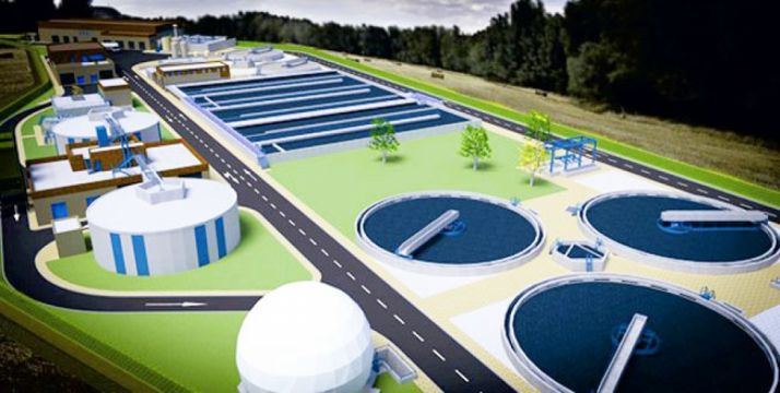 Recreación de la EDAR para Soria y su alfoz, según el proyecto inicial.