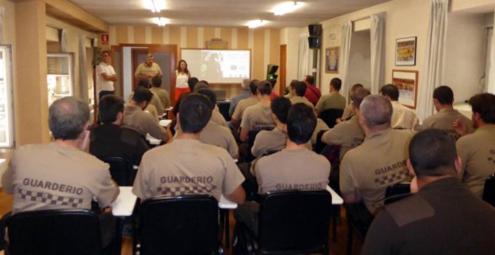 Profesionales de Guarderío en un curso de formación. 