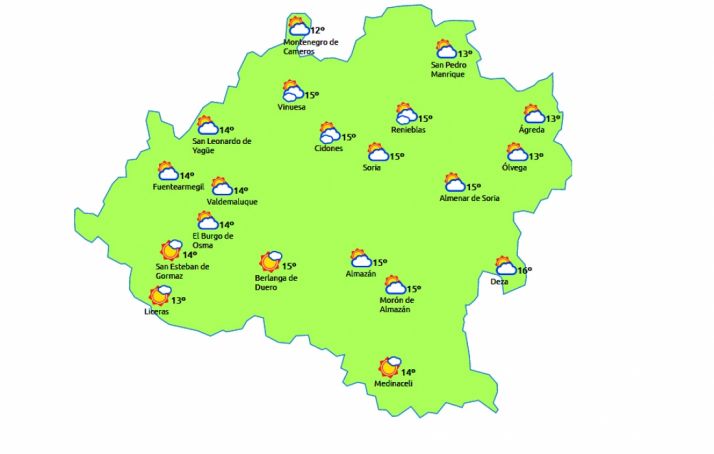 El mapa a las 15:00h./eltiempo.es