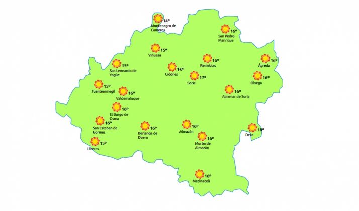 Pronóstico a las 15:00h. /eltiempo.es
