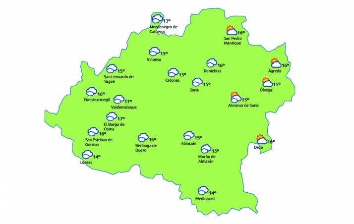 Previsión a las 15:00 h./eltiempo.es