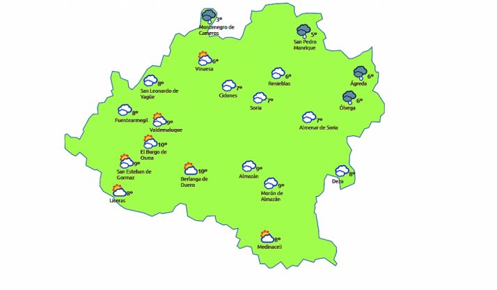 Previsión para las 14:00 h. /eltiempo.es