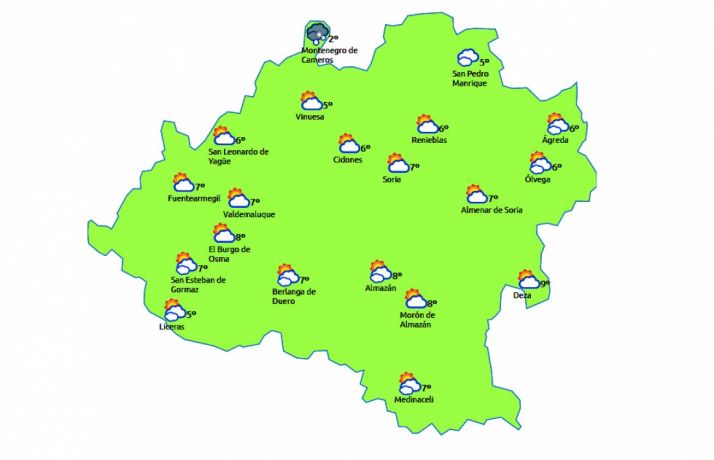 Mapa a las 14:00 h./eltiempo.es