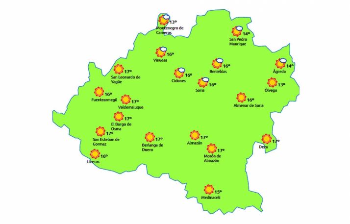 Previsión a las 15:00 h./eltiempo.es