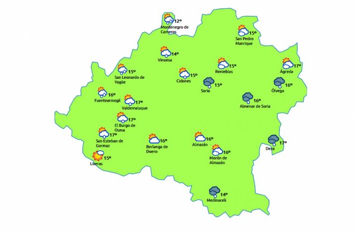 Previsión a las 15:00 h./eltiempo.es