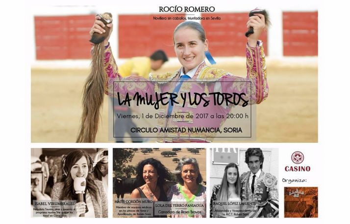 ‘La mujer y los toros’, charla con coloquio el viernes en el Casino