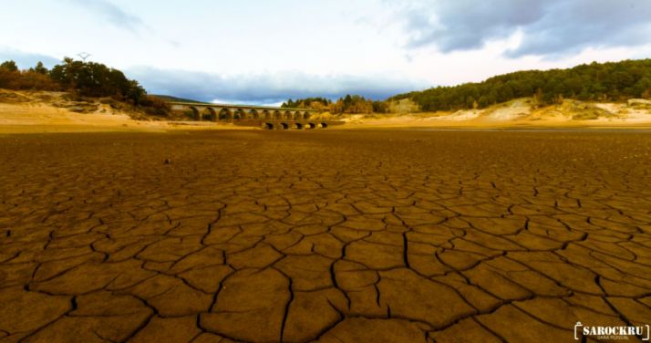 Imagen del pantano esta semana. /Sara Roncal.