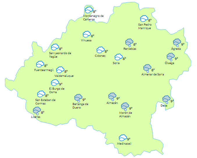 Descenso de las temperaturas con posibilidad de lluvia