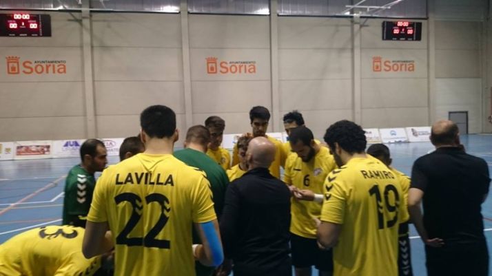 El BM Soria, durante una contienda en casa. 