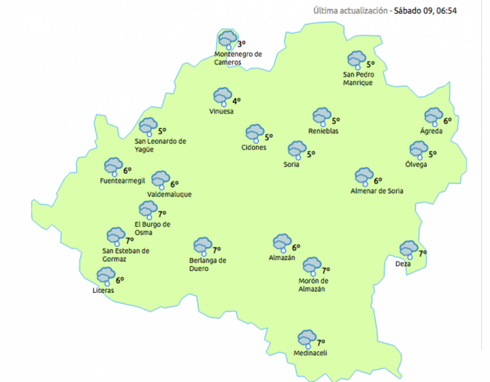 Predicción a las 13:00 horas. /eltiempo.es