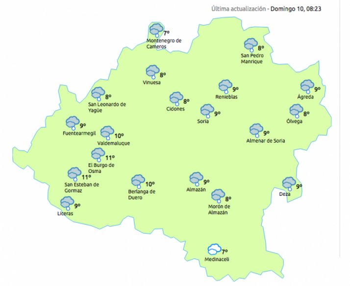 Predicción a las 16:00 horas. /eltiempo.es