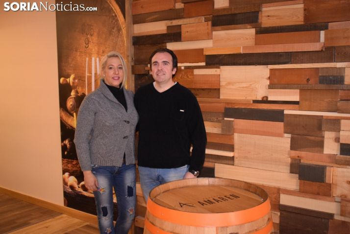 Carlos Alonso Omeñaca y Rosalba Andrés, en el Restaurante Yantar. 