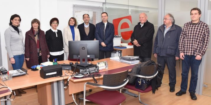 Imagen de la visita institucional este lunes. 