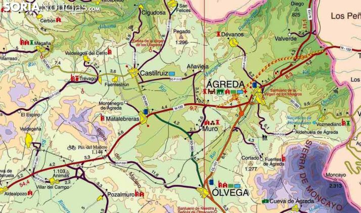 Franja del este de la provincia de Soria. 