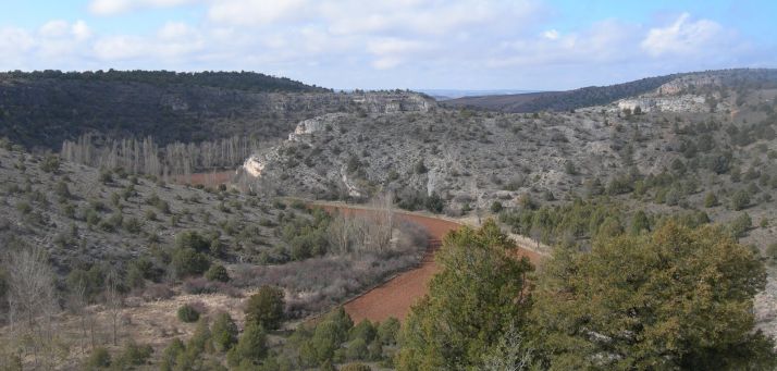 Ruta por el cañón del río Sequillo el 20 de enero