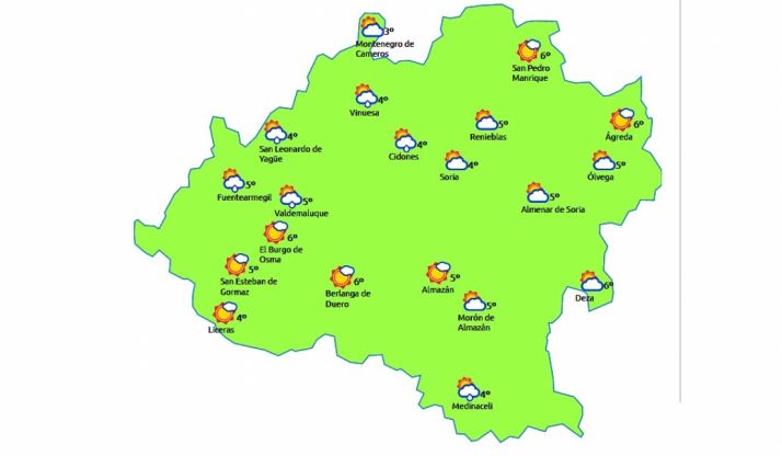 Previsión a las 13:00 h./eltiempo.es