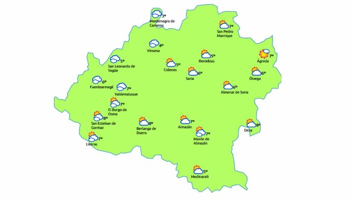 Previsión a las 14:00 h./eltiempo.es