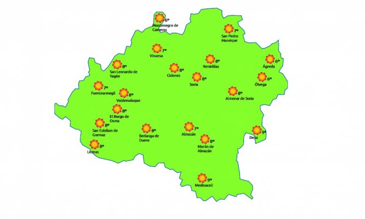 Previsión para las 14:00 horas. /eltiempo.es