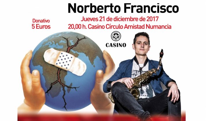 Cita solidaria del saxofonista soriano.