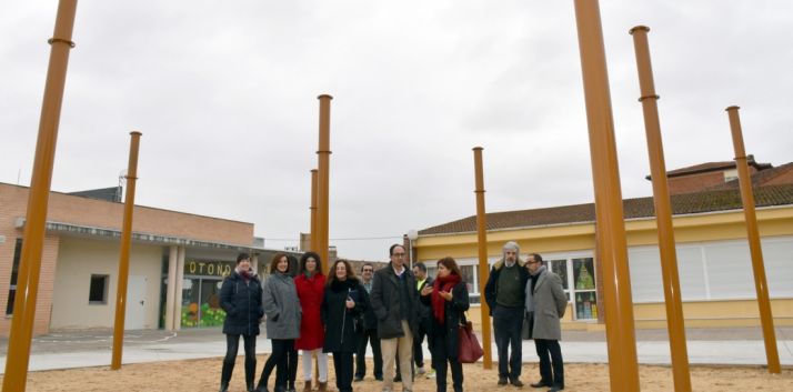 Imagen del patio del colegio Virgen del Rivero tras la actuación. /Jta.
