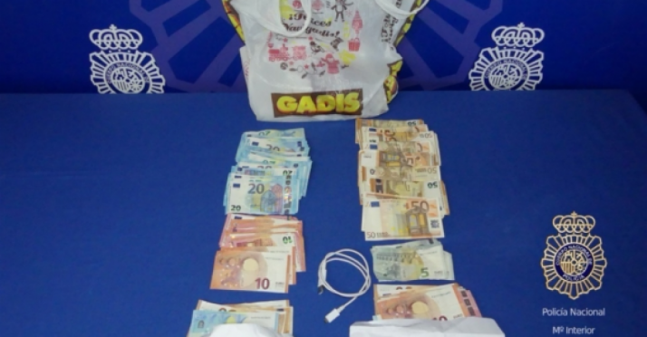 El botín recuperado en el hospital. 