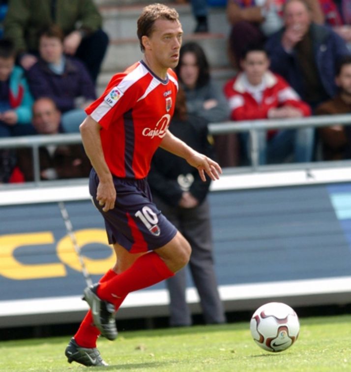 Rosu, en un partido con el Numancia./CDN