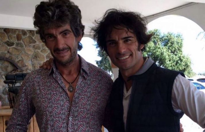 Sanz y Paulita en el tentadero. 