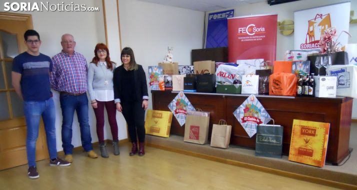 Roche, (izda.), García, Calvo y Cobos esta mañana en FOES con El Cestón. /SN