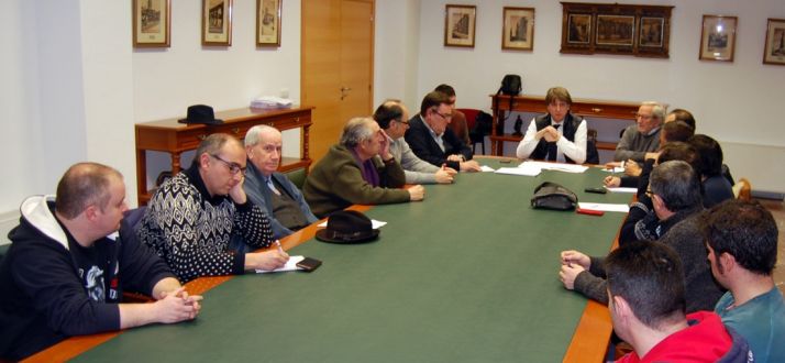El Consejo Asesor Taurino reunido esta tarde de miércoles en el ayuntamiento. 