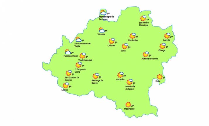 Previsión a las 12:00 horas. /eltiempo.es