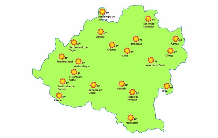 Previsión a las 12:00 horas. /eltiempo.es