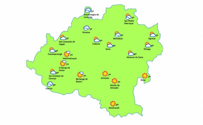 Previsión a las 12:00 horas. /eltiempo.es