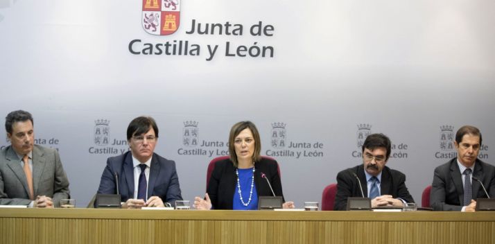 Milagros Marcos, con los presidentes de las cuencas hidrográficas de CyL.