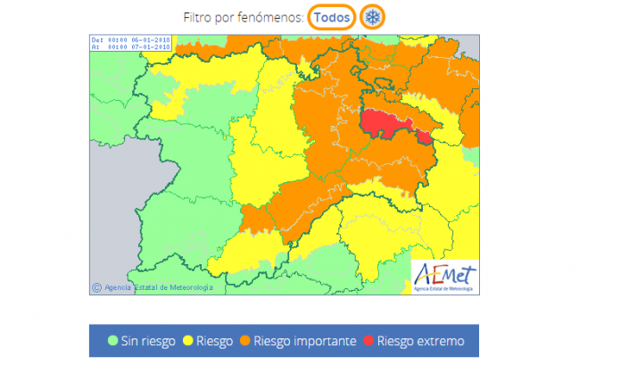 Alerta por nieve. La Noche y el Día de Reyes, mejor en casa