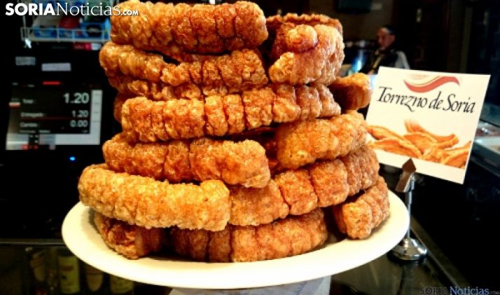 Un nutrido plato de Torrezno de Soria. /SN