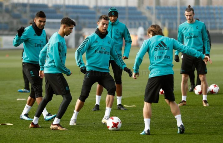 Último entrenamiento blanco antes de venir a Soria. Real Madrid