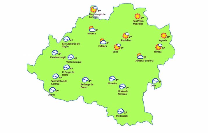 Previsión a las 13:00 h./eltiempo.es