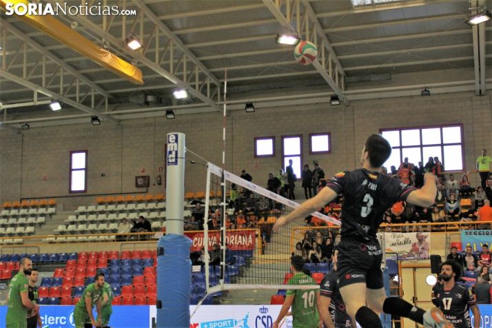 El Unicaja Almería destrozó (0-3) al Urbia Voley Palma en las primeras semifinales de la Copa del Rey en Soria. Bernat Díez. 