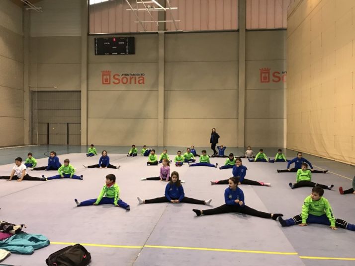 Entrenamiento conjunto entre el CD Gimnasia Soria y el CD San José. 