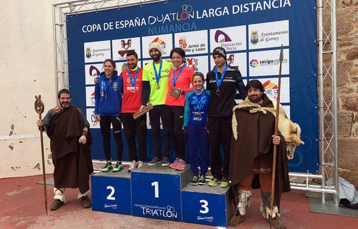 Podio final de la prueba. 