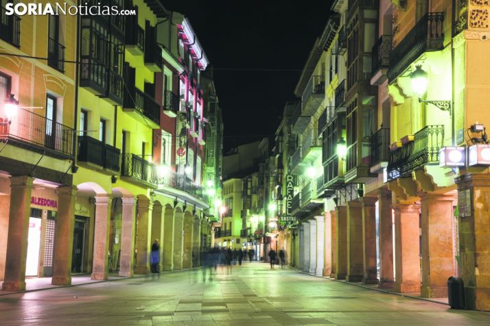 El Collado, de noche. Soria Noticias. 
